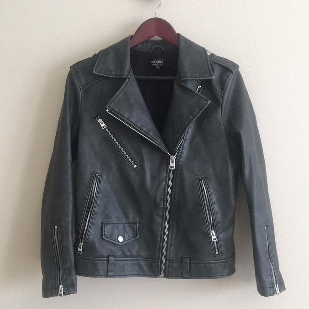 Topshop Faux Leather Jacket